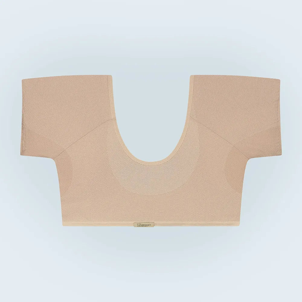 Een flatlay productfoto ANTI ZWEET COLLEGE TOP in wit van ConfidenceForAll achterkant