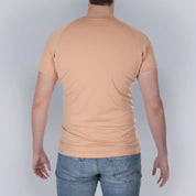 Studio produktfoto af mandligt model med ANTI-SVED SHIRT HERRE – beige, bagfra